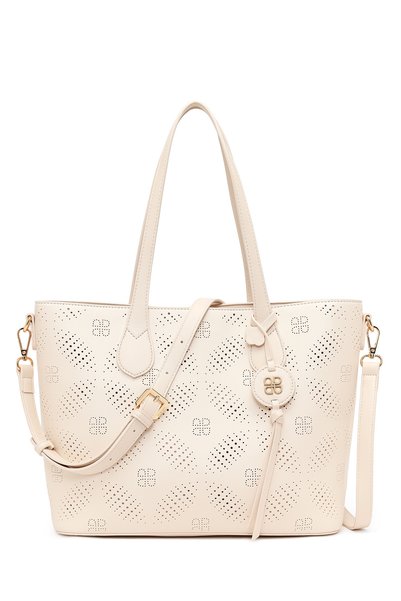 Women's Cream Long Strap Printed Shoulder Bag 26Sbd284718