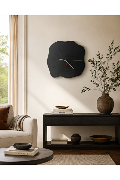 YRC Design модерен асиметричен метален ѕиден часовник – 43 cm антрацит сива