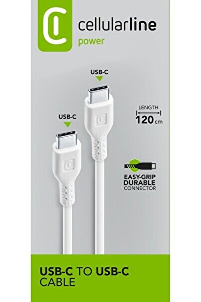 USB-C TO USB-C кабел бел 1.2m Usbdatacusbc-cw