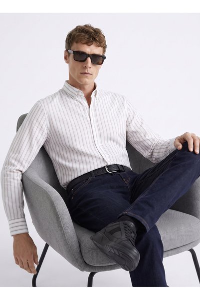 Navy Blue Men's Slim Fit Denim Trousers F6Wm-Pnt 2195