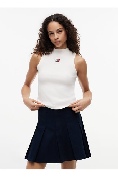 White Women's Bisilet Collar Embroidered T-Shirt Dw0Dw23478Ybh