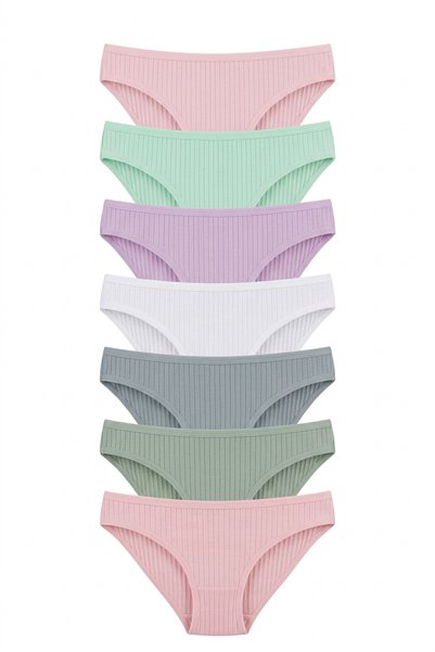 Women's Panties 7 Pack Lycra Cotton Ribbed Camisole PINK