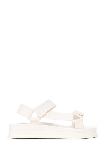 Women's White Strappy Thick-Soled Jelly Sandals 26Sfe4750Pv