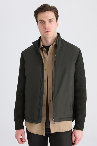 Ds Damat Regular Fit Khaki Plain Coat