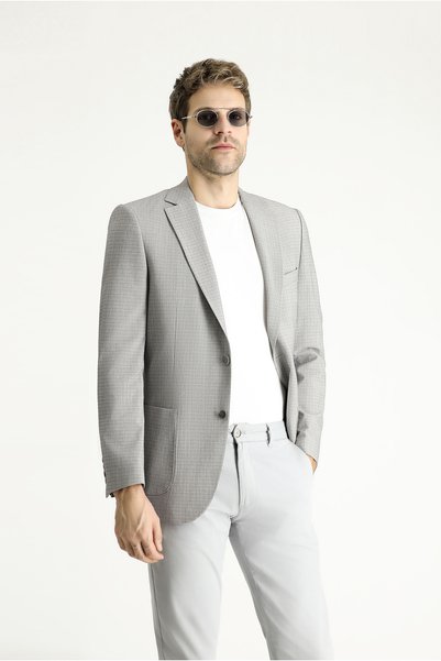 6 Drop Regular Fit Standard Cut Patterned Sports Jacket