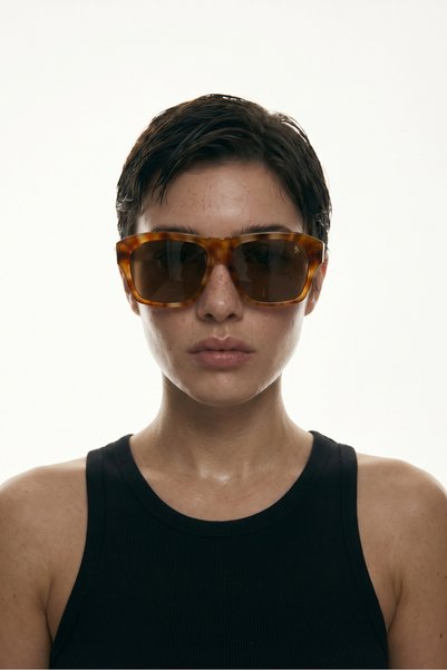 Seya Orange Leopard Brown Sunglasses