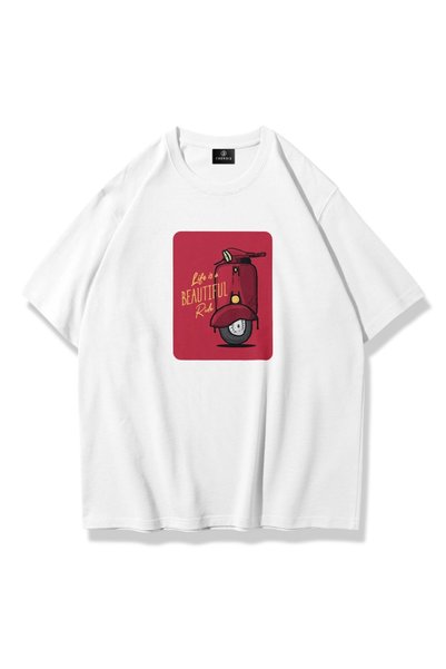 Unisex Life Is a Beautiful Ride Tshirt White