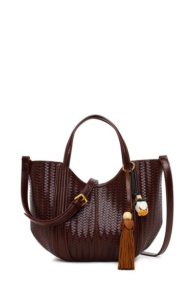 Women's Burgundy Long Strap Printed Shoulder Bag 26Sbd251926