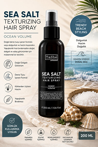 TaShé Professional Sea Salt Texturizing Hair Spray – Ocean Volume (200 ml)