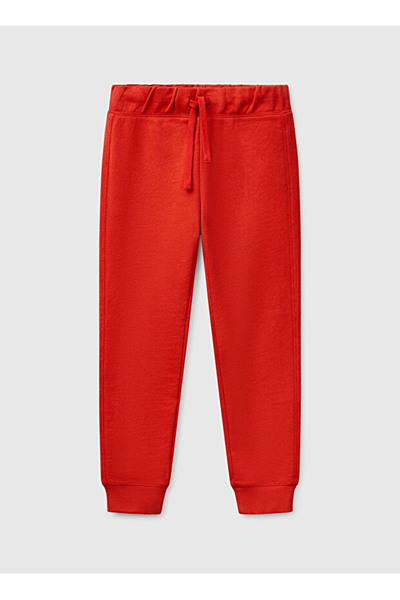 Benetton Elastic Leg Red Boys' Sweatpants 3J68Cf058