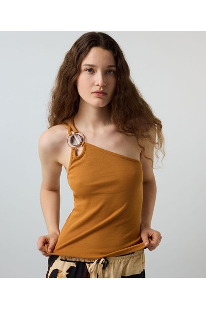Asymmetrical Sleeve T-Shirt with Accessories