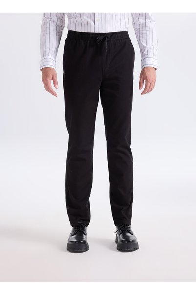 Black Men's Regular Straight Chino Pants 262 Lcm 221026 New Black