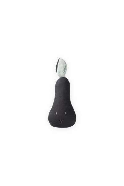 Muslin Rattle Pear Toy Anthracite