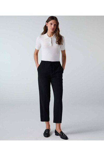 Carrot Pants with Thin Belt