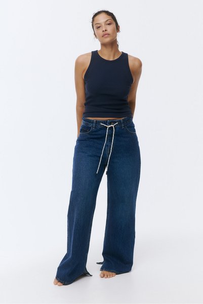 Cotton and Ribbed Tank Top