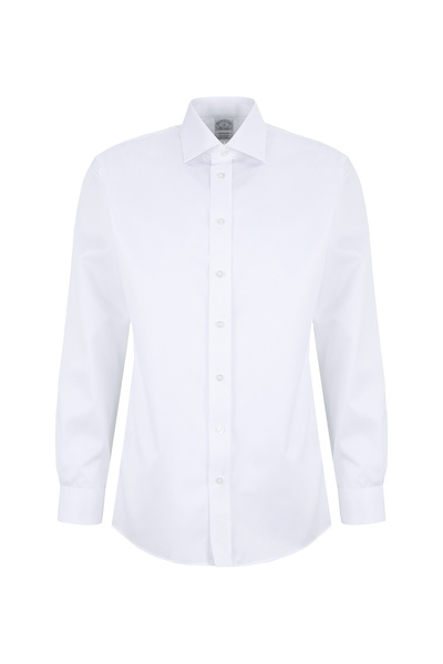 White Men's Regular Fit Shirt Bbss26Msh035