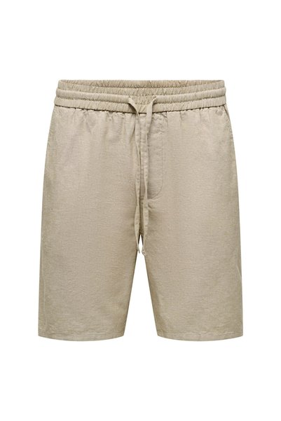 Beige Men's Shorts Onslinus 0007 Cot Lin Shorts Noos