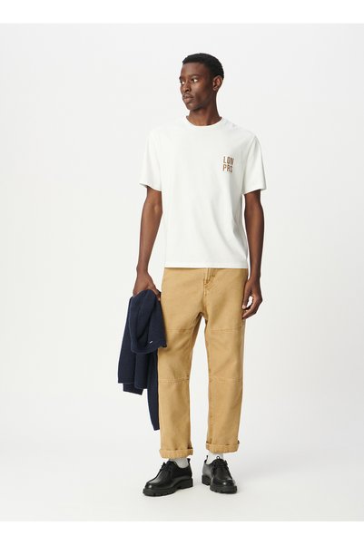 Crew Neck White Men's T-Shirt M210073