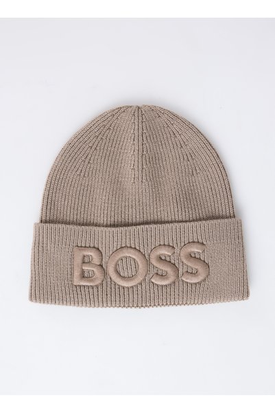 Brown Men's Text Printed Beret Afox_R