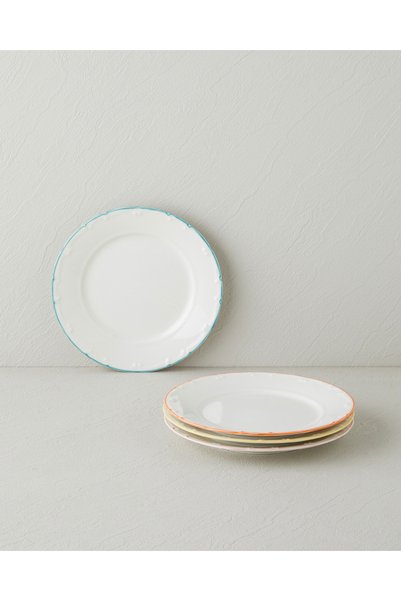 Pastel Dream Porcelain 4-Piece Cake Set 20 cm Colorful