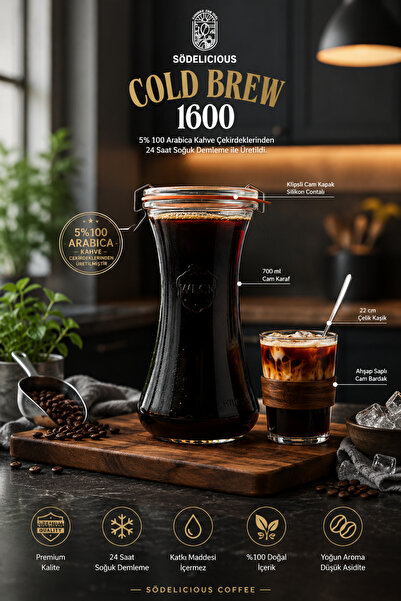 1600 Cold Brew почетен сет – сет за подготовка на ладно кафе дома