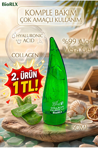 99% гел од алое вера, колаген и хијалуронска киселина 50ml /нега на лице, тело и коса