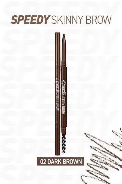 Молив за веѓи со ултра тенок врв за природен изглед PERIPERA Speedy Skinny Brow (2 Dark Brown)
