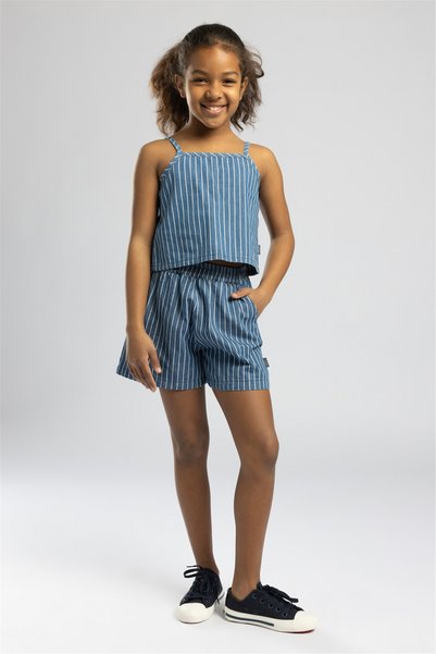 See Girl's Jean Shorts Blue