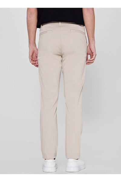 Beige Men's Slim Fit Chino Trousers L2610076614 Beige Chino Trousers