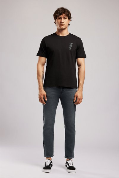 Mariano Men's Regular Fit 100% Cotton Printed Crew Neck T-Shirt Black