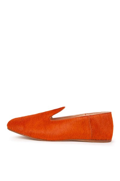 Orange Women's Suede Loafer La Tangerine
