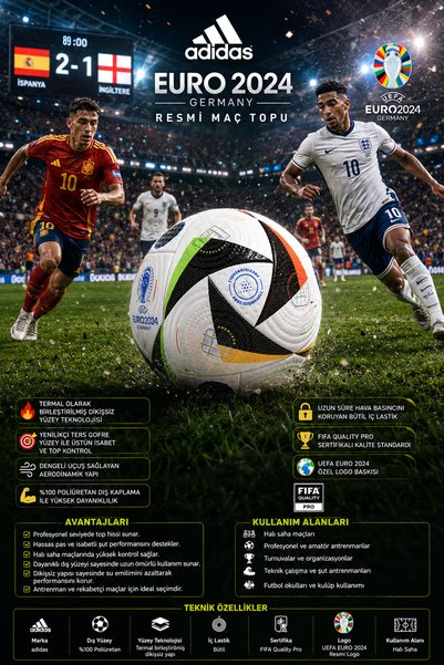 Euro 2024 European Football Championship Official Turf Football - Limited Edition