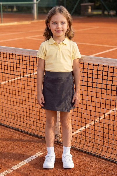 Basic Girl's Shorts Skirt with Elastic Waist