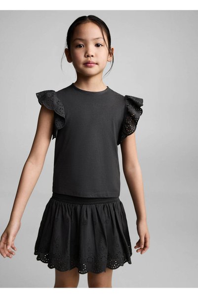 English Embroidery Cotton T-Shirt