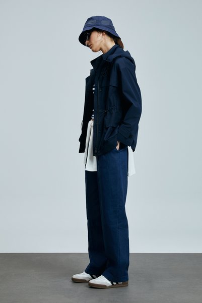 Navasa Women's Linen Trousers Navy Blue