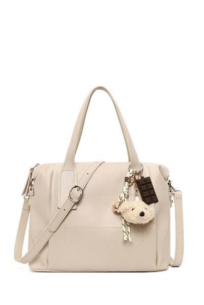 Women's Cream Long Strap Accessory Handbag 26Sbd201218