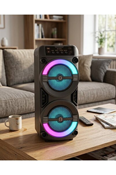 Пренослив Bluetooth звучник со RGB светлосен ефект стерео звук