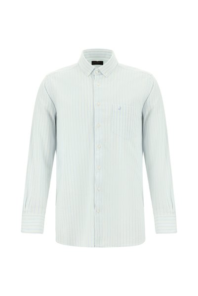 Long Sleeve Regular Fit Striped Cotton Shirt