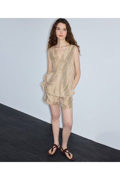Hotfix and Trok Printed Shorts