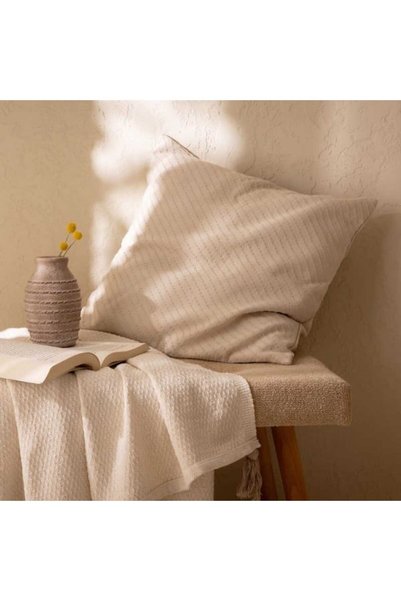 Soft Cruz Throw Pillow - Ecru - 30X50 cm