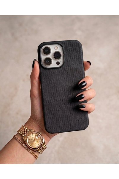 Premium Magsafe Supported Case with Denim Fabric Design, Compatible with iPhone 14 Pro Max
