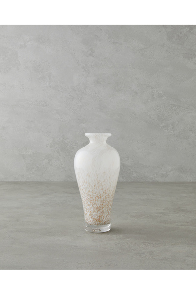 Elegant Cam Vase 20.5 cm White
