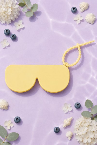Hangable Silicone Glasses Case - Foldable Flexible Protective Eyeglasses Carrying Storage Container Yellow