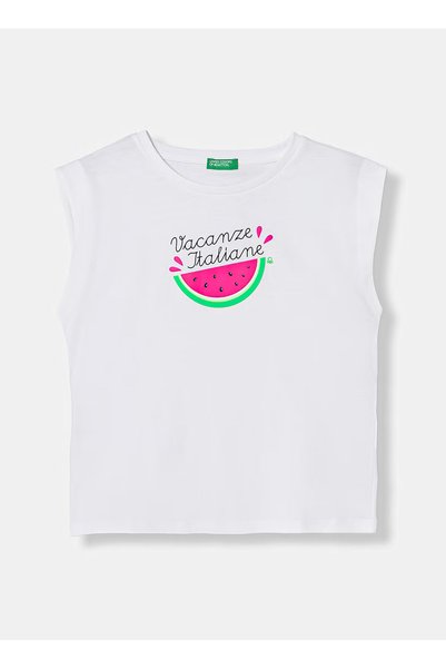 White Girls' Printed T-Shirt 3I1Xc10Tx