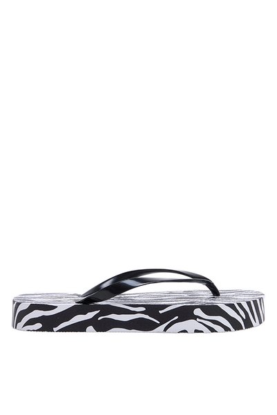 Black Women's Flip-Flops Beach Slippers Nayra-Zebra