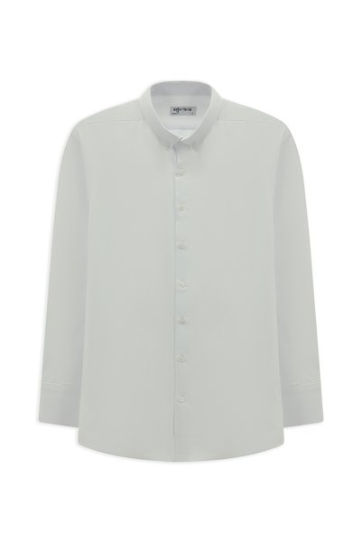 Long Sleeve Regular Fit Buttoned Collar Cotton Easy-Iron Shirt