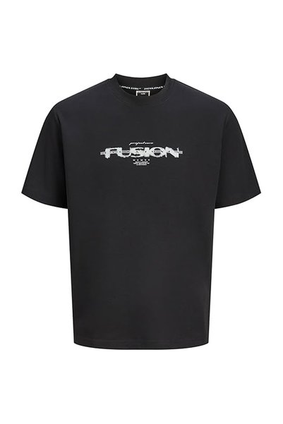 Black Men's Casual Text Printed T-Shirt 12294978 Jcofusion Branding Cneck