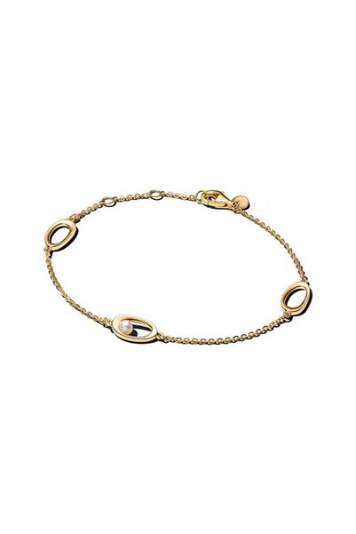 Naturally Shaped Oval and Processed Freshwater Cultured Pearl Bracelet