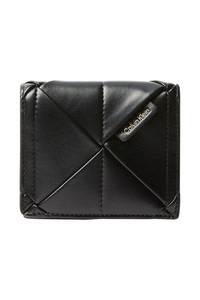 Woven Flap Card Case, Ub1 Women's Black Wallet