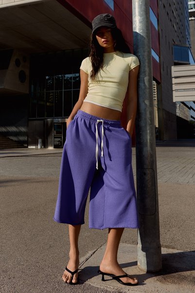 Long Striped Bermuda Shorts